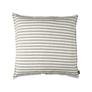 173018_A.jpg shopbillede pude 60x60 cm. mørkebrun og hvid stribet