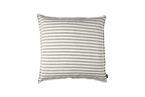 173018_A.jpg shopbillede pude 60x60 cm. mørkebrun og hvid stribet