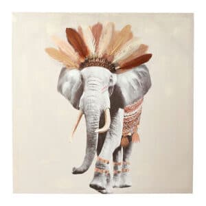 Billede Lei af elefant 80x80 cm. i kanvas