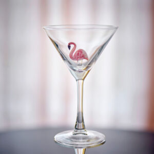 Cocktail glas flamingo miljøbillede