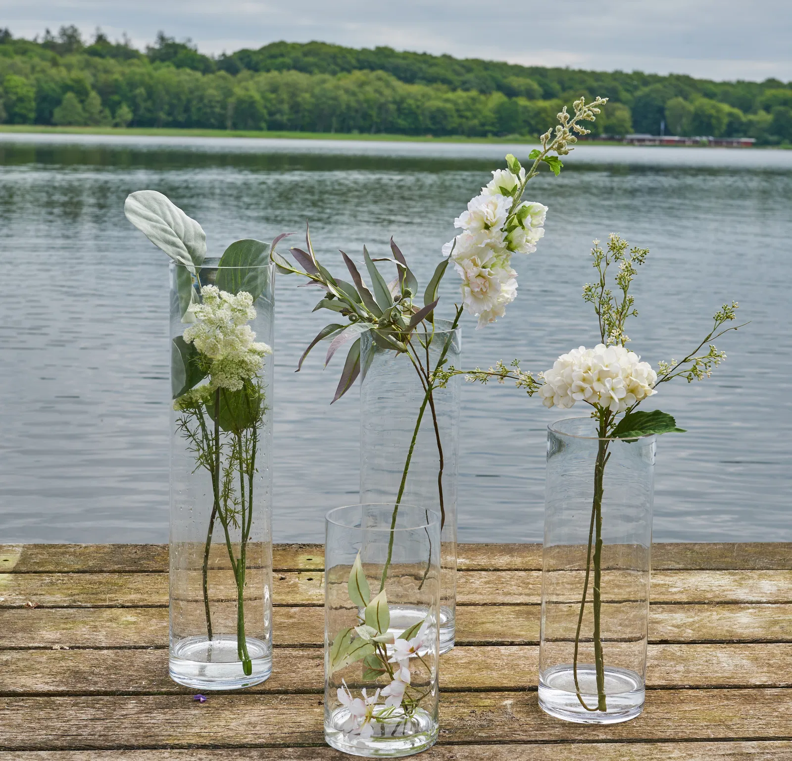 Miljøbillede 2 cylindervase 15x60 cm.