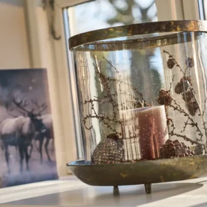 Miljøbillede 245309 Opbevaringsæske Merry Christmas med Julemanden og hans rensdyr