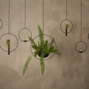 Miljøbillede Lysestage i sort metal D25 cm.