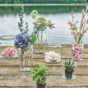 Miljøbillede bett deko glas D10x15 cm.