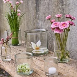 Miljøbillede deko glas D10x20 cm.