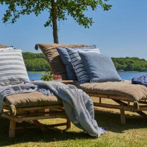 Miljøbillede pude 50x50 mørkeblå