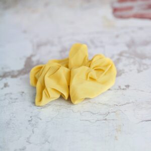 Plain yellow scrunchie