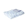 Quiltet tæppe shopbillede med blå blomster