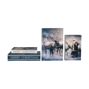 Shopbillede 245309 Opbevaringsæske Merry Christmas med Julemanden og hans rensdyr