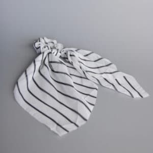 Shopbillede hår elastik med tørklæde hvid