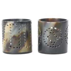 Shopbillee horn lysestager Brun/sort