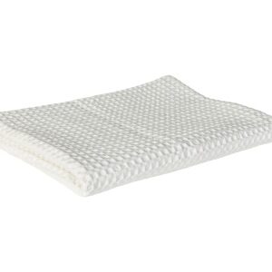 Tæppe i vaffelmønster hvid 130x220 cm.