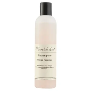 munkhol, shampoo med silke og rosentræ