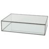 sort finish glas skrin 40x28x10 cm.