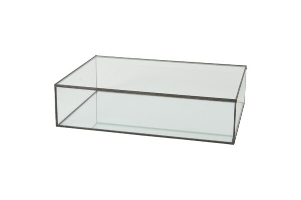 sort finish glas skrin 40x28x10 cm.